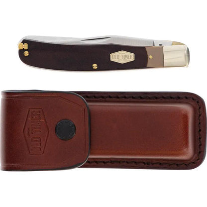 Schrade Old Timer Buzz Saw Trapper Knife - Dual Blade Design With Dedicated Saw Blade For Quick Outdoor Cuts by Schrade