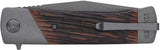 Schrade Frontier Linerlock Folding Knife - Luxewood Handle and Gray Coated Blade for EDC Outdoors by Schrade