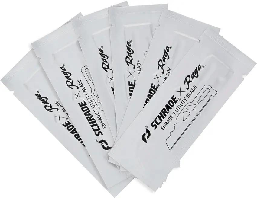 Schrade Enrage 7 Replaceable Blade Pack - Six Durable Blades For Framelock Knife Enthusiasts by Schrade