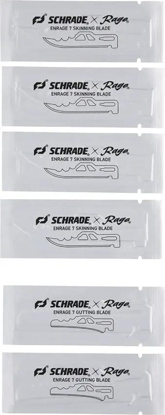 Schrade Enrage 7 Hunting Blade Kit Quick Change Skinning And Gutting Blades For Field Dressing by Schrade