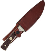 Schrade Uncle Henry Fixed Blade Knife 5.25 Inch Satin Blade Full Tang Staglon - Rugged Outdoorsman Reliability by Schrade
