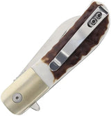 Schrade Uncle Henry Barlow Linerlock Knife - Assisted Opening Satin Wharncliffe Blade NextGen Staglon Handle EDC Ready by Schrade