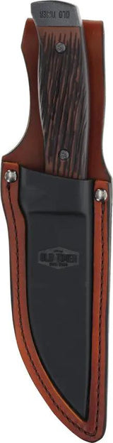 Schrade Frontier Fixed Blade Knife - Full Tang 5 Inch Gray Coated Blade With Leather Sheath for Outdoors by Schrade