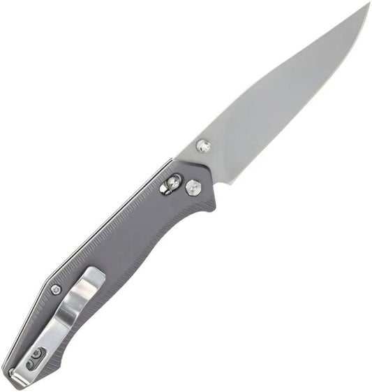 Schrade Turnkey Pivot Lock Knife - AUS 10A Drop Point Blade 3.25 Inch Aluminum Handle For EDC by Schrade