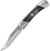 Schrade Bear Paw Pivot Lock Folding Knife - 3.75 Inch Mirror Finish Blade With Black Wood Handle for EDC by Schrade