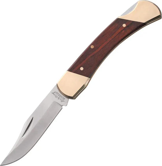 Schrade Uncle Henry Bear Paw LB7 Lockback Outdoor Knife 5 Inch Closed Blade - Wood Handles Brass Bolsters by Schrade