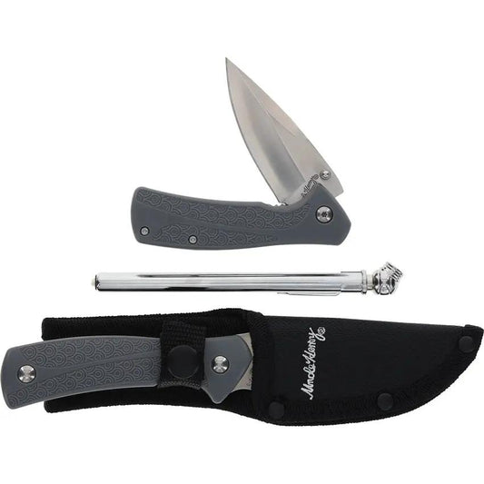 Schrade Uncle Henry Gift Set - Satin Finish Fixed Blade And Linerlock Knives For Outdoorsmen by Schrade