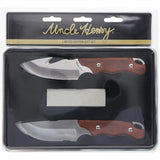 Schrade Uncle Henry Gift Set Guthook and Drop Point Blades - Premium Sharpening Stone for Outdoor Enthusiasts by Schrade