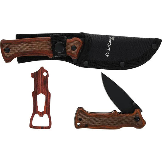 Schrade Uncle Henry Gift Set - Dual Knife Pack With Pakkawood Handles For Outdoor Enthusiasts by Schrade