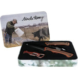 Schrade Uncle Henry Gift Set - Dual Knife Pack With Pakkawood Handles For Outdoor Enthusiasts by Schrade