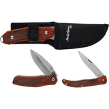 Schrade Uncle Henry Knife Set With Fixed Blade And Two Folders - Compact Versatile Outdoor Knife Kit For Campers by Schrade