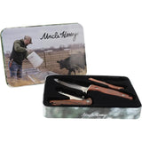 Schrade Uncle Henry Knife Set Fixed And Folding Blades EDC - Versatile Outdoor Trio With Wood Handles by Schrade