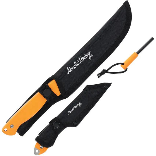 Schrade Uncle Henry Fixed Blade Set 1183292 Outdoor Kit - Versatile Three Knife Set With Satin Blades And Fire Steel by Schrade