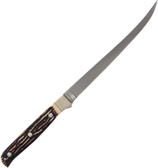 Schrade Uncle Henry Fillet Knife And Line Clipper Combo 12 Inch Satin Blade - All In One Angler Tool by Schrade