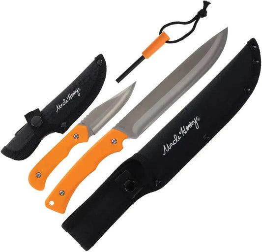 Schrade UH Fixed Fire Starter Combo Knife Set - Rugged All In One Outdoor Toolkit For Hunters And Campers by Schrade