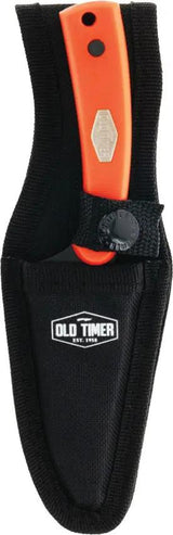 Schrade Old Timer Sharpfinger Orange Knife - High Visibility Fixed Blade With Upswept 3.25 Inch Blade And Full Tang by Schrade