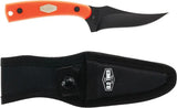 Schrade Old Timer Sharpfinger Orange Knife - High Visibility Fixed Blade With Upswept 3.25 Inch Blade And Full Tang by Schrade