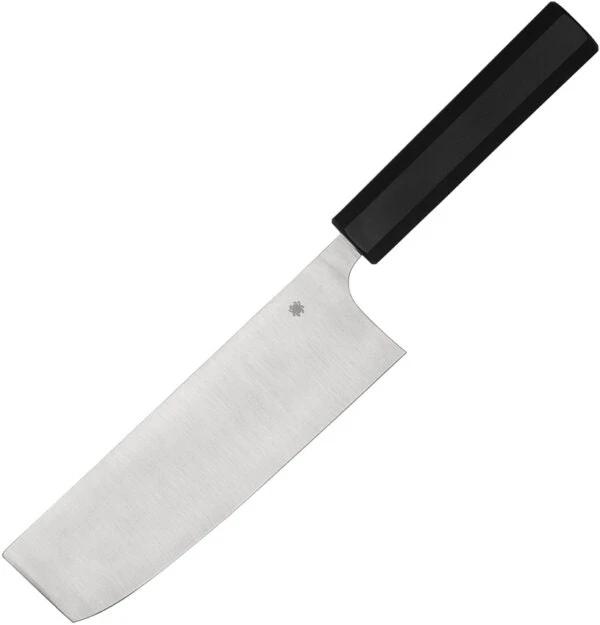 Spyderco Nakiri Knife K17PBK Murray Carter Collection Premium 7.25In Satin CTS BD1 Blade For Professional Chefs by Spyderco