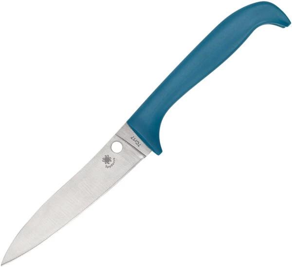 Spyderco Counter Puppy Blue Knife Standup Countertop Display 3.5in 7Cr17MoV For Collectors by Spyderco