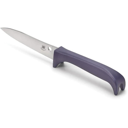 Spyderco Counter Puppy Purple Display Knife - Compact Everyday Carry With Upright Collector Stand by Spyderco