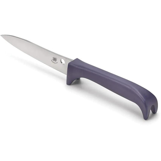 Spyderco Counter Puppy Purple Display Knife - Compact Everyday Carry With Upright Collector Stand by Spyderco