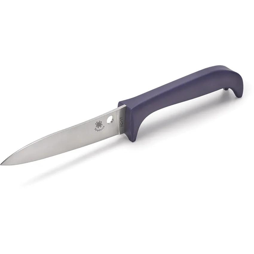 Spyderco Counter Puppy Purple Display Knife - Compact Everyday Carry With Upright Collector Stand by Spyderco