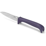 Spyderco Counter Critter Purple Knife - Upright Counter Display For Collectors With 7Cr17MoV Satin Blade by Spyderco