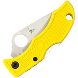 Spyderco Ladybug 3 Salt Lockback - Compact EDC Knife With Yellow FRN Handle And H2 Steel by Spyderco