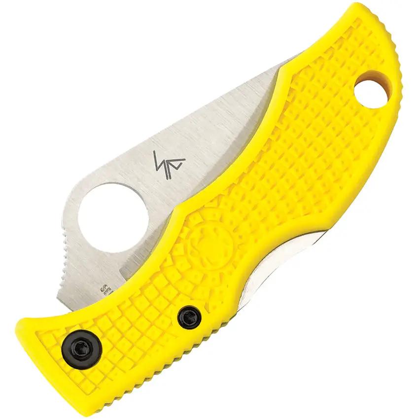 Spyderco Ladybug 3 Salt Lockback - Compact EDC Knife With Yellow FRN Handle And H2 Steel by Spyderco