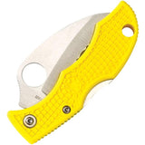 Spyderco Ladybug 3 Salt Lockback Serrated Knife - Corrosion Resistant Yellow FRN Handle For Everyday Carry by Spyderco