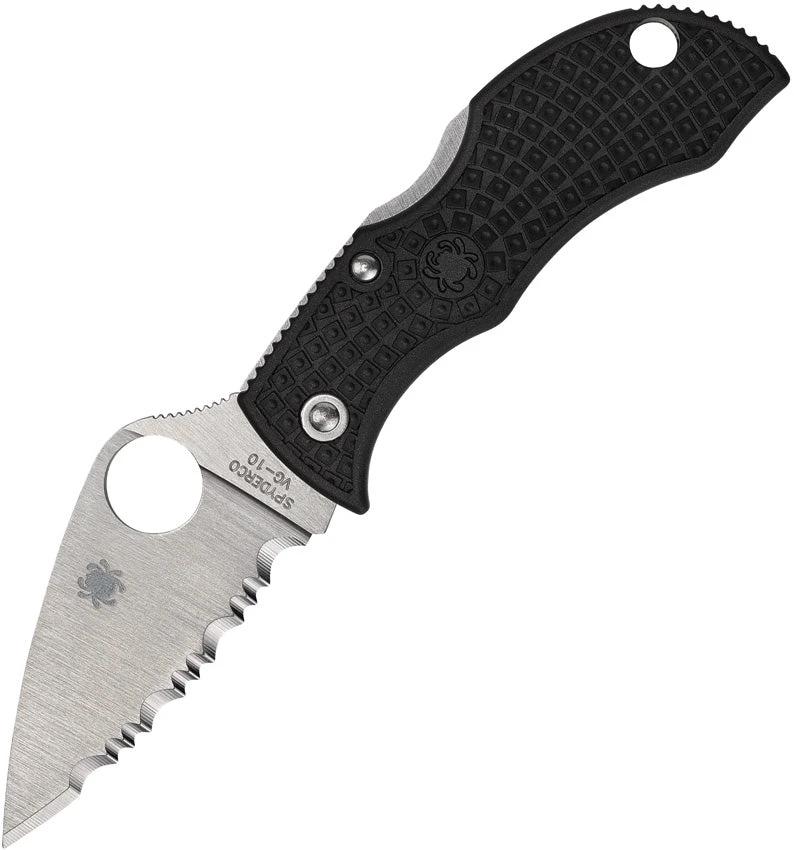 Spyderco Manbug Lockback Serrated EDC Knife With VG10 Blade And FRN Handle Ideal For Everyday Carry by Spyderco