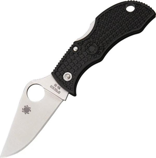 Spyderco Manbug Lockback Knife for Everyday Carry with VG10 Blade and Black FRN Handle by Spyderco