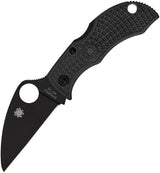 Spyderco Manbug Wharncliffe Lockback EDC Knife With VG10 TiCN Blade Black FRN Handle Lanyard Hole Pocket Clip by Spyderco