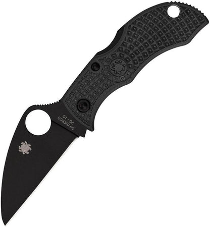 Spyderco Manbug Wharncliffe Lockback EDC Knife With VG10 TiCN Blade Black FRN Handle Lanyard Hole Pocket Clip by Spyderco