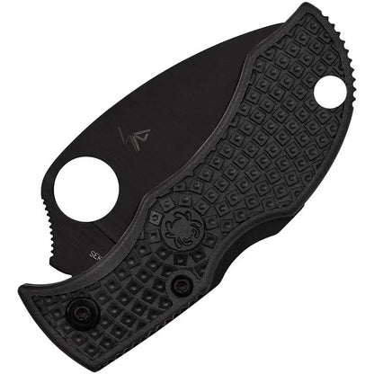 Spyderco Manbug Lockback Wharncliffe EDC Knife - TiNi Coated VG-10 Serrated Blade and G10 Handle by Spyderco