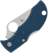 Spyderco Manbug Lockback Knife - 2-Inch Satin CPM SPY27 Blade With Cobalt Blue FRN Handle by Spyderco