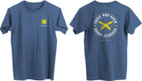 Spyderco Those Who Know T Shirt Blue XL Cotton Front Bug Logo Back Crossed Para 3 Knives For Knife Enthusiasts by Spyderco