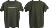 Spyderco Logo T Shirt Military Green Cotton Tee XL for Knife Enthusiasts with Large Screenprinted Logo by Spyderco