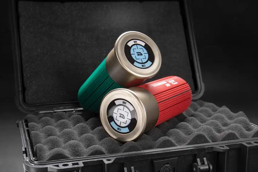 Silent Dry Shotgun Jr Dehumidifier - Renewable Green Color Indicator For 40L Rifle Cases With Nano Porous Silicon. by Silent Dry