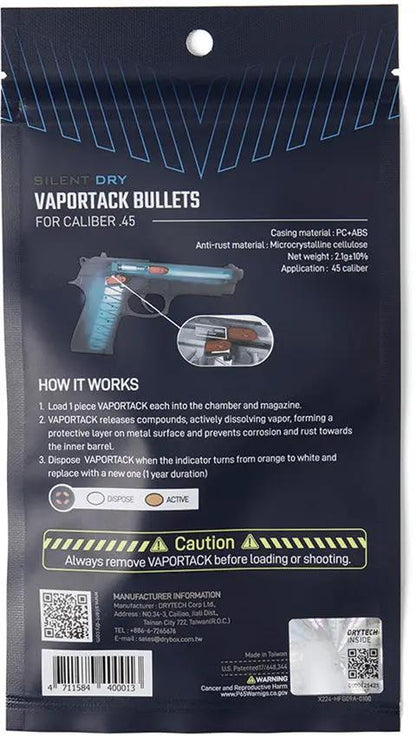 Vaportack Silent Dry 45 Cal Dehumidifier - VCI Coating For Anti Rust And 1:1 Barrel Fit by Silent Dry