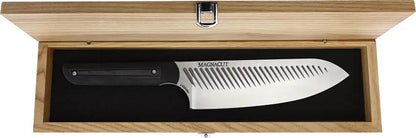 Serene Kitchen Co Chef Knife Magna Cut SER002 Black - Full Tang MagnaCut Blade With Chisel Edge And SureTouch G10 Handle by Serene Kitchen Co.