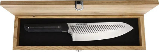 Serene Kitchen Co Chef Knife Magna Cut SER002 Black - Full Tang MagnaCut Blade With Chisel Edge And SureTouch G10 Handle by Serene Kitchen Co.