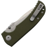 Spartan Blades Astor Linerlock - Green G10 Handle with CTS-XHP Stonewash Blade and Pocket Clip by Spartan Blades