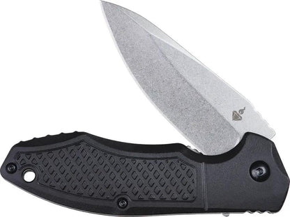 DOTS Gear Lojo Linerlock Knife - 8Cr14MoV Stainless Drop Point Blade With Black FRN Handle And Pocket Clip by DOTS Gear