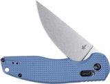 DOTS Gear Stevia Crossbar Lock Knife - Blue Gray FRN Handle, 8Cr14MoV Drop Point Blade, Extended Tang by DOTS Gear