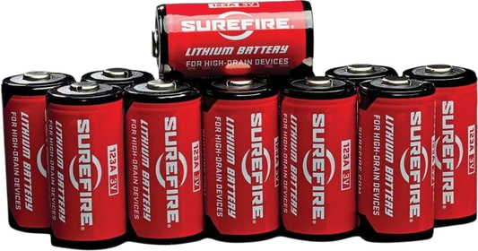 SureFire 123A Battery 12 Pack High Drain Performance With 10 Year Shelf Life For Tactical Flashlights by SureFire