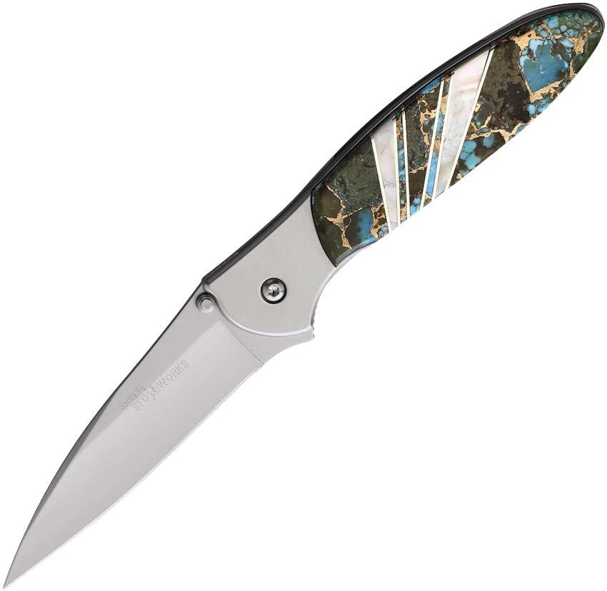 Santa Fe Stoneworks Kershaw Leek Framelock Turquo JS660CONV by Santa Fe Stoneworks