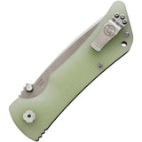 Southern Grind Bad Monkey Linerlock DP SG03030004 - 4 Inch Satin Drop Point Blade Jade G10 Handle by Southern Grind