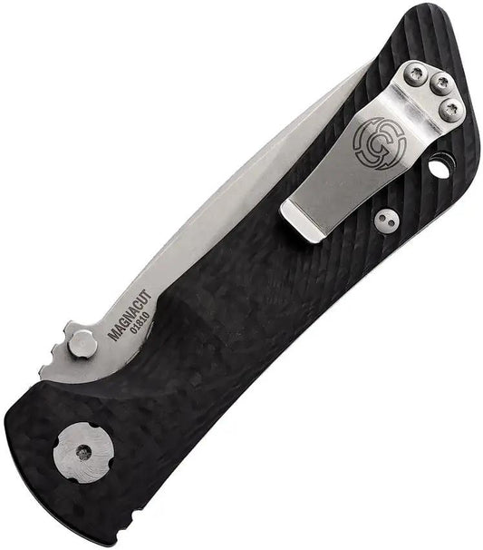 Southern Grind Spider Monkey Linerlock - Stonewashed MagnaCut Drop Point Blade With Carbon Fiber Handle by Southern Grind