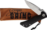 Southern Grind Spider Monkey Linerlock - Stonewashed MagnaCut Drop Point Blade With Carbon Fiber Handle by Southern Grind